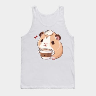 Cute guinea pig with coffee Tank Top